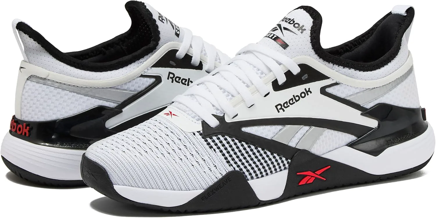 Мужские спортивные кроссовки Reebok Nano Court для пикубола, черный/белый/красный — фото 4