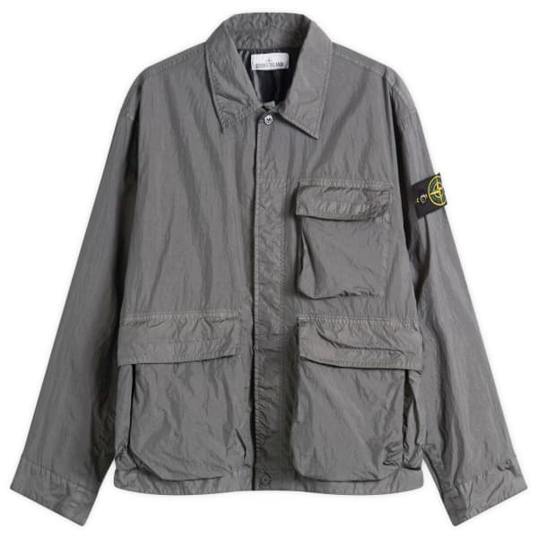 

Куртка из жатой ткани Stone Island, Charcoal