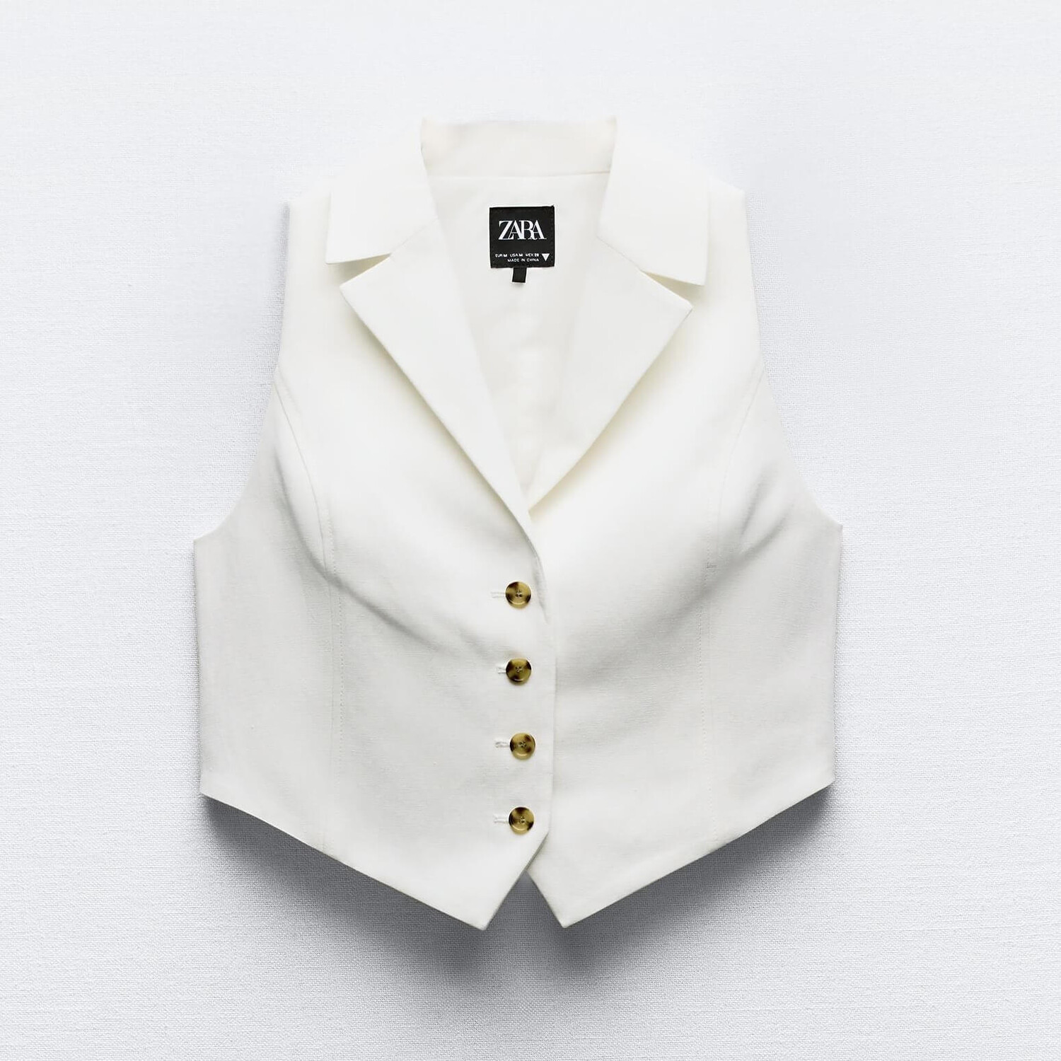 

Жилет Zara Cut-out, светло-бежевый
