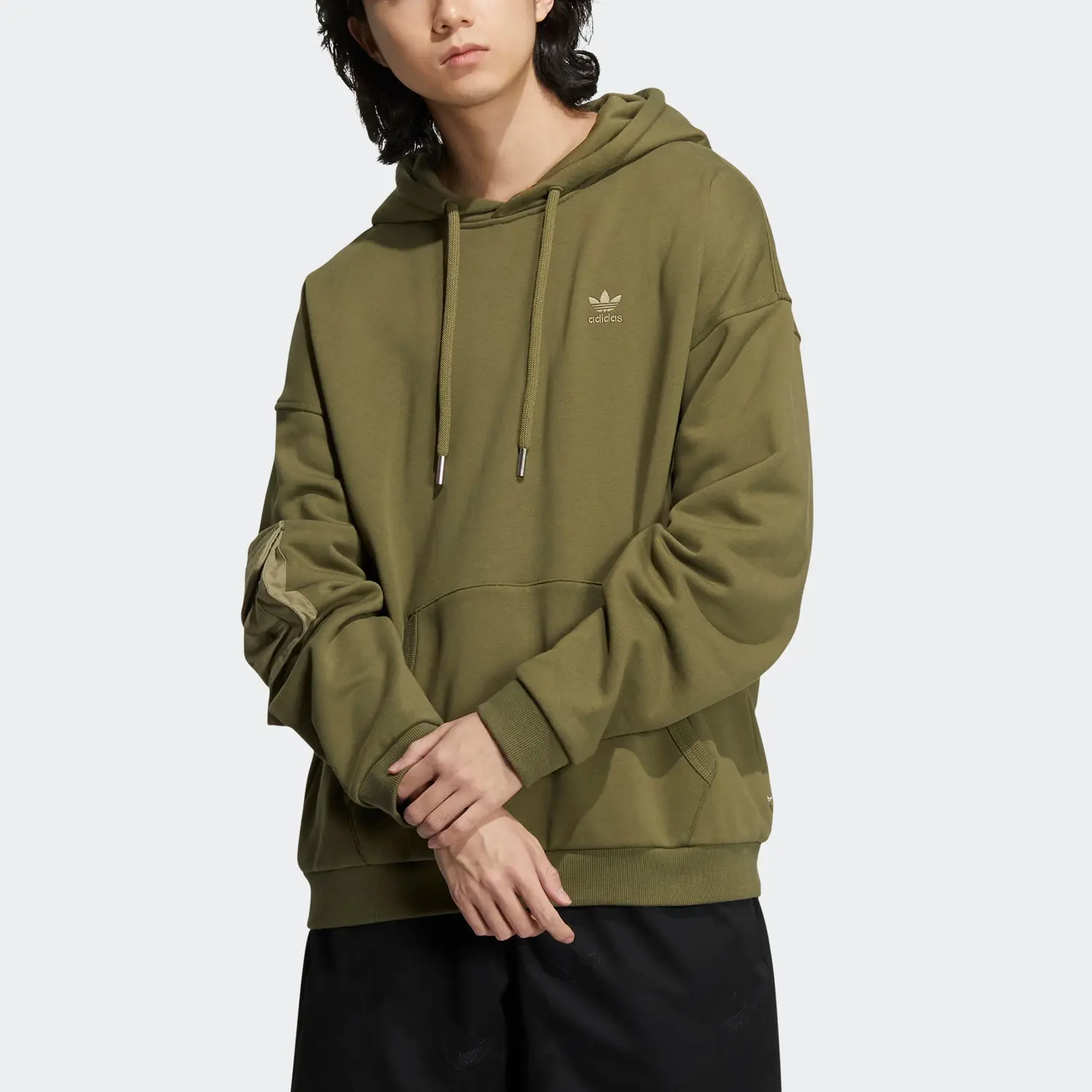 WORKWEAR HOODIE Толстовка мужская зеленая Adidas Originals, зеленый — фото 2