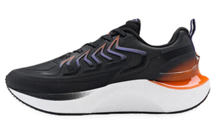 

XTEP Ветрогенерация 27 противоскользящие износостойкие низкие беговые кроссовки мужские черно-оранжевые, цвет Black Orange