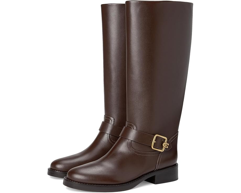 

Ботинки COACH Madeline Leather Boots, цвет Maple