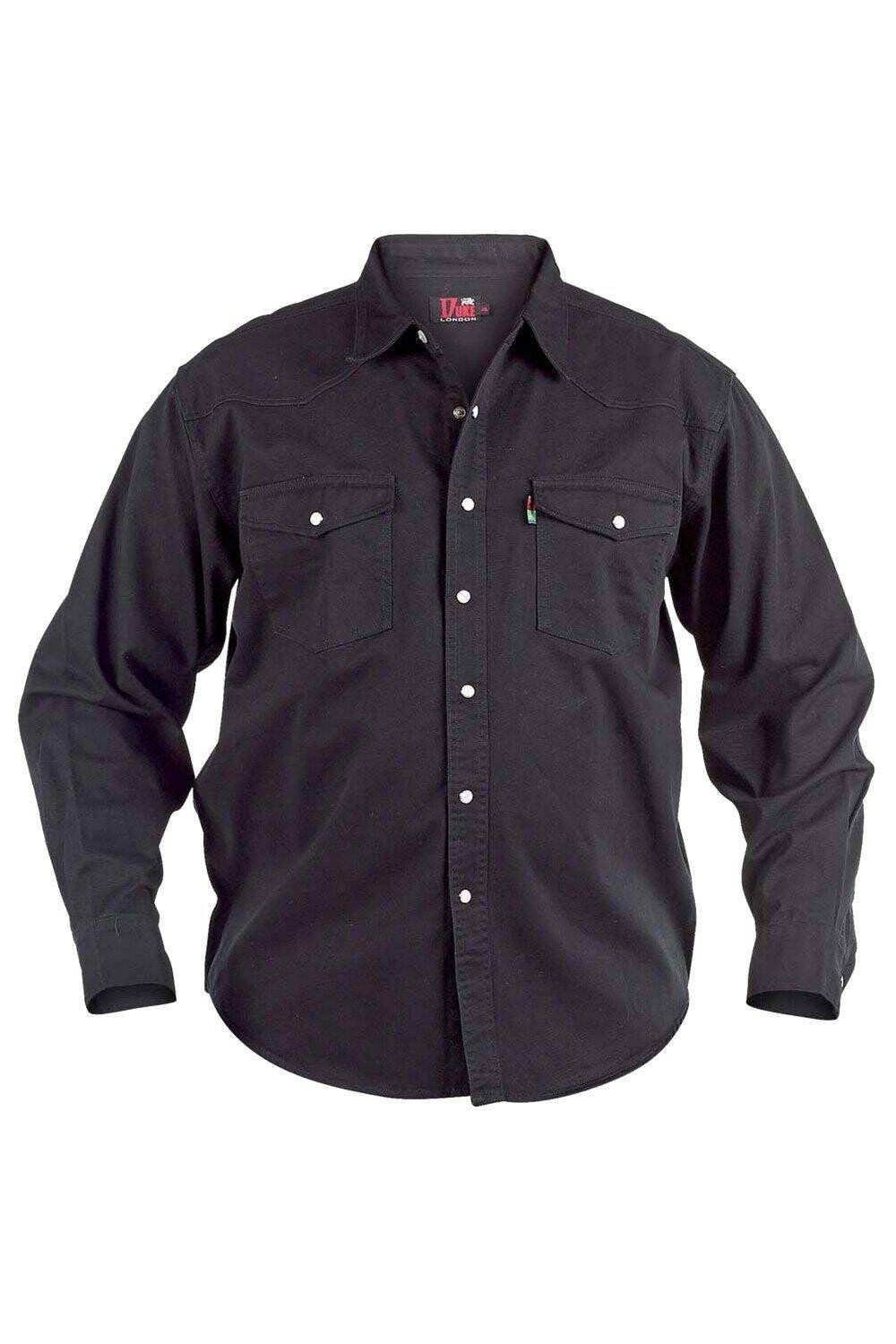 

Джинсовая рубашка в стиле вестерн Kingsize Duke Clothing, черный