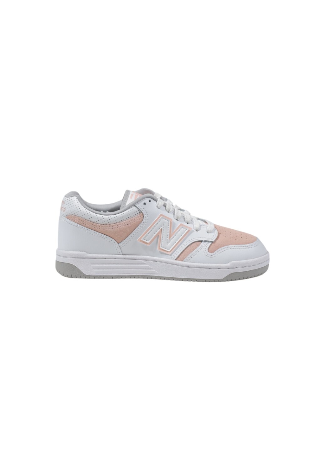 Кроссовки женские New Balance с перфорацией, бело-розовый