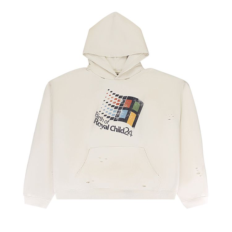 

Худи Birth Of Royal Child Windows24 Retro Distressed Hoodie 'White', белый