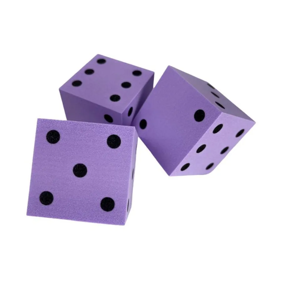 

d6 50 мм пенопластовые кубики - фиолетовые, Dice - Foam (Koplow)