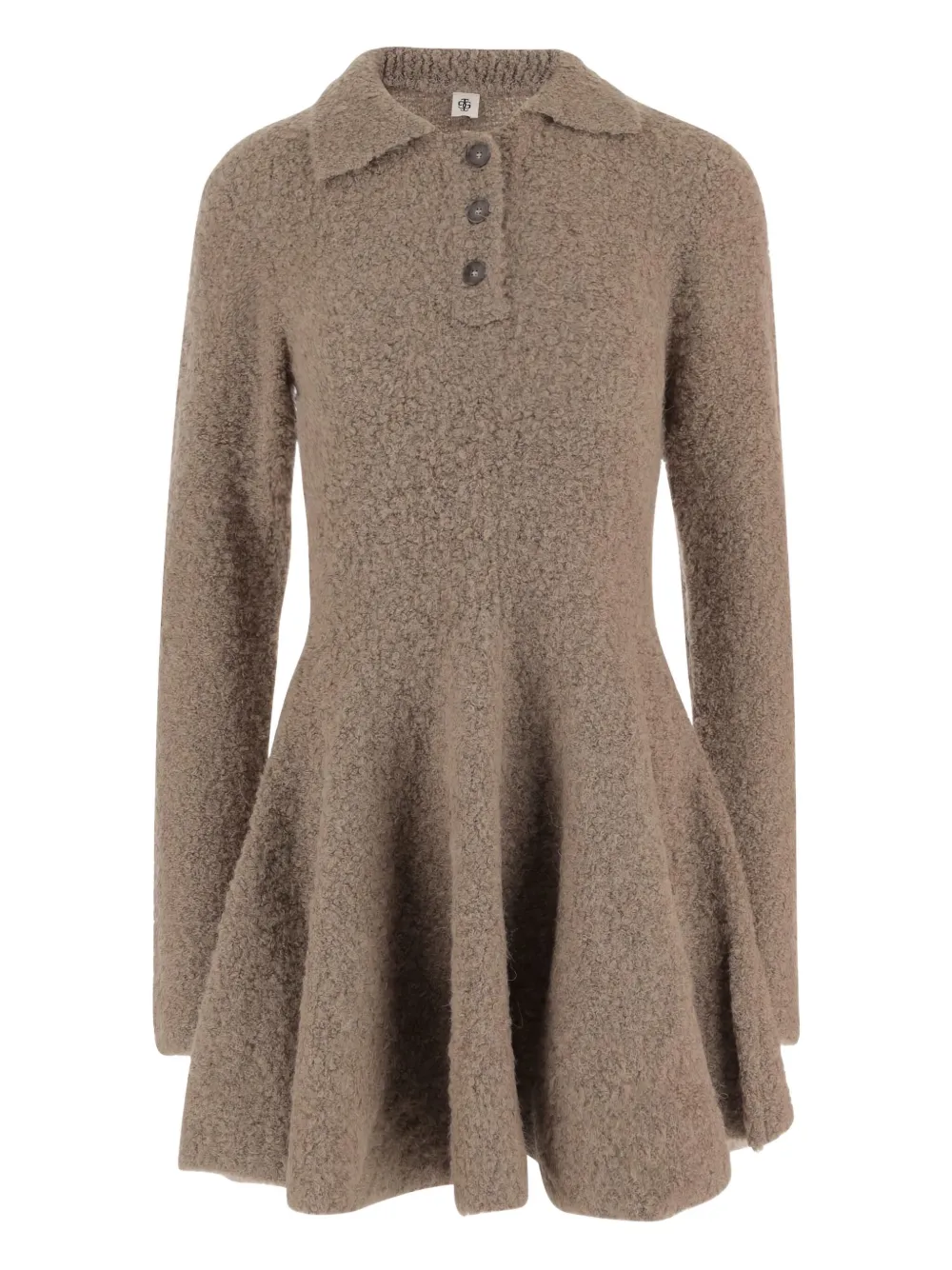 

Мини-платье с воротником и пуговицами The Garment, нейтральный