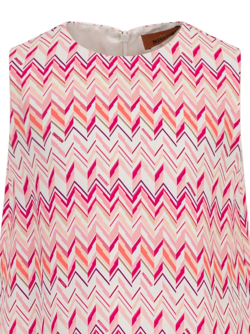 Платье с зигзагообразными складками Missoni Kids, белый — фото 4