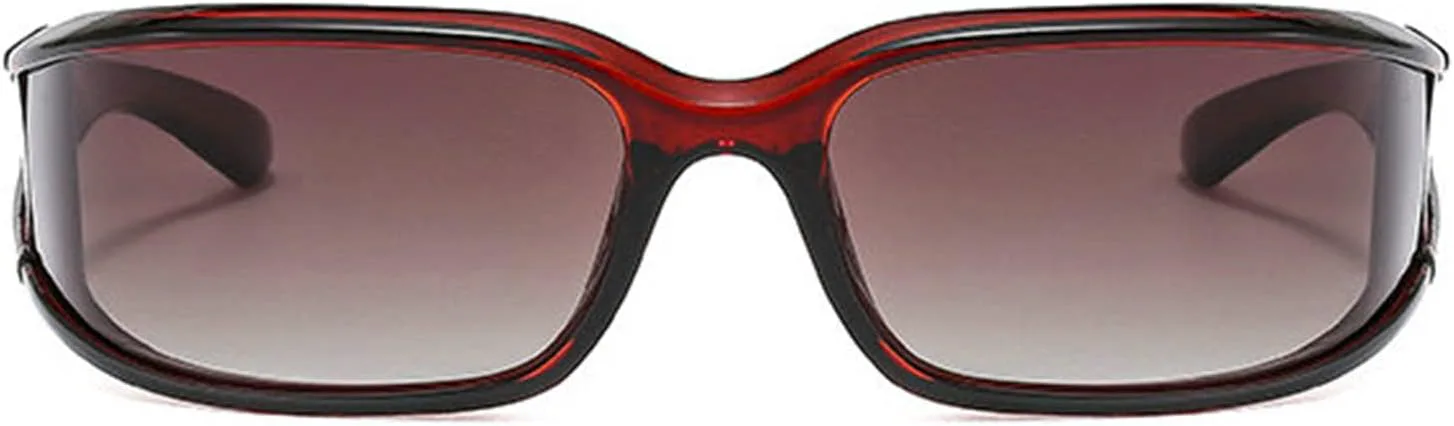 

Модные солнцезащитные очки-обтекатели для женщин и мужчин, футуристические прямоугольные солнцезащитные очки, массивные солнцезащитные очки helena, Brown