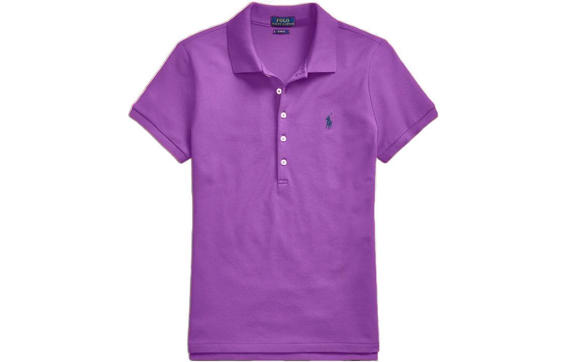 SS22 Футболка поло женская фиолетовая Polo Ralph Lauren — фото 2