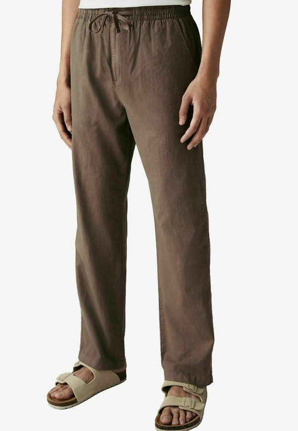 

Брюки с эластичной талией и завязками Next, коричневый