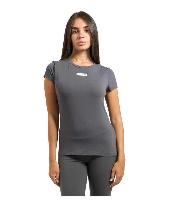 

Серые футболки и поло с логотипом на ленте Emporio Armani, серый