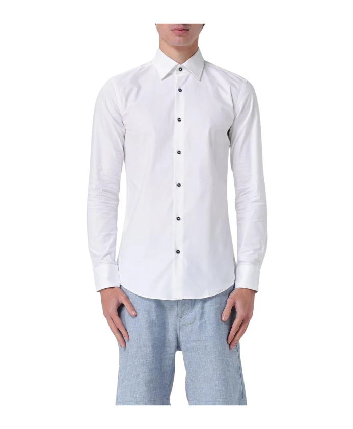 

Деловая рубашка с длинными рукавами приталенного кроя Hugo, белый
