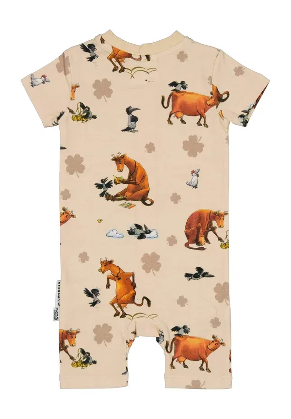 Комбинезон для сна Mamma mu summer sleep suit Geggamoja, бежевый клевер — фото 2