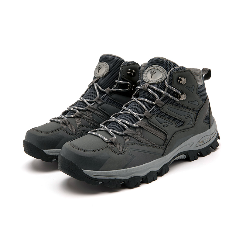 Туристические и походные ботинки Unisex Mid Top черный/серый/коричневый/бежевый OUWENHEIMANBA, темно-серый — фото 3