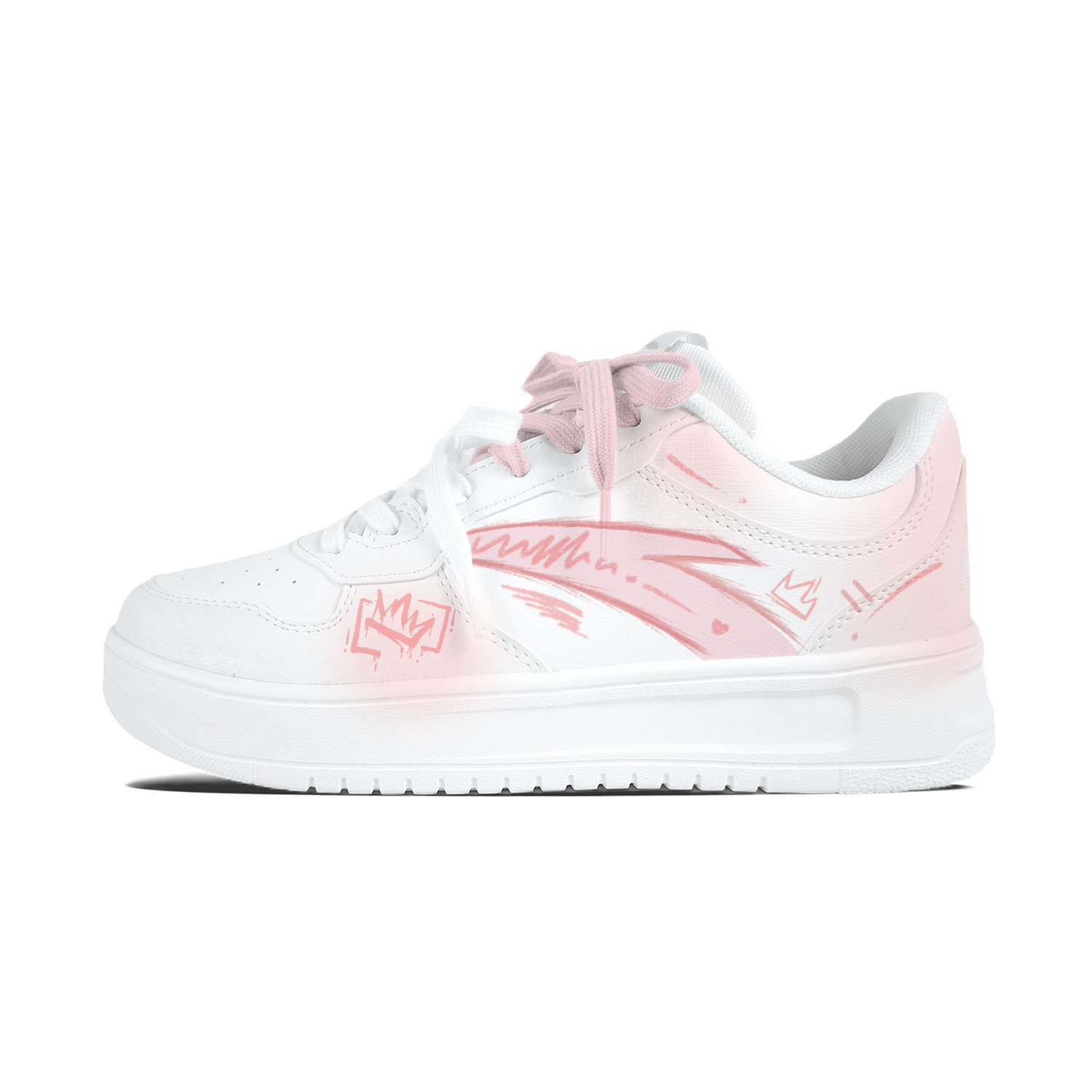 

расслабленные нескользящие устойчивые к истиранию низкие кроссовки для скейтбординга unisex ANTA, светло-розовый