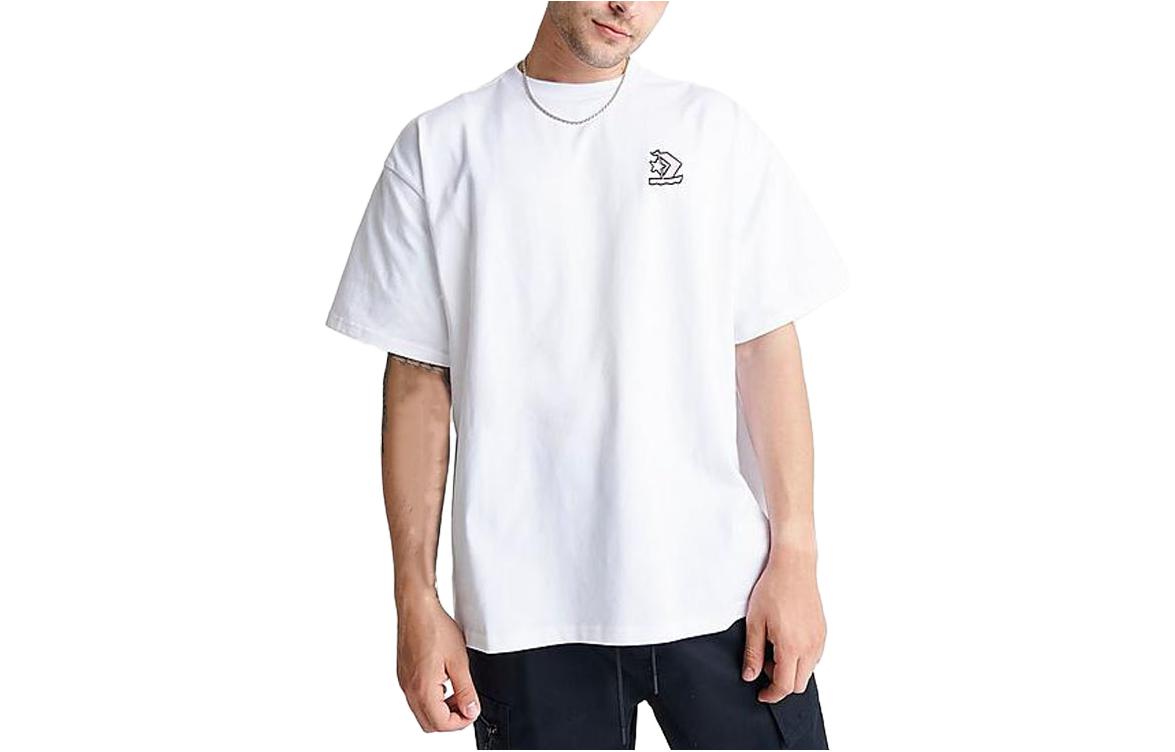 

Converse Мужская футболка Sail Away, светло-белая, с круглым вырезом, умеренно прямой крой, Белый, Converse Мужская футболка Sail Away, светло-белая, с круглым вырезом, умеренно прямой крой