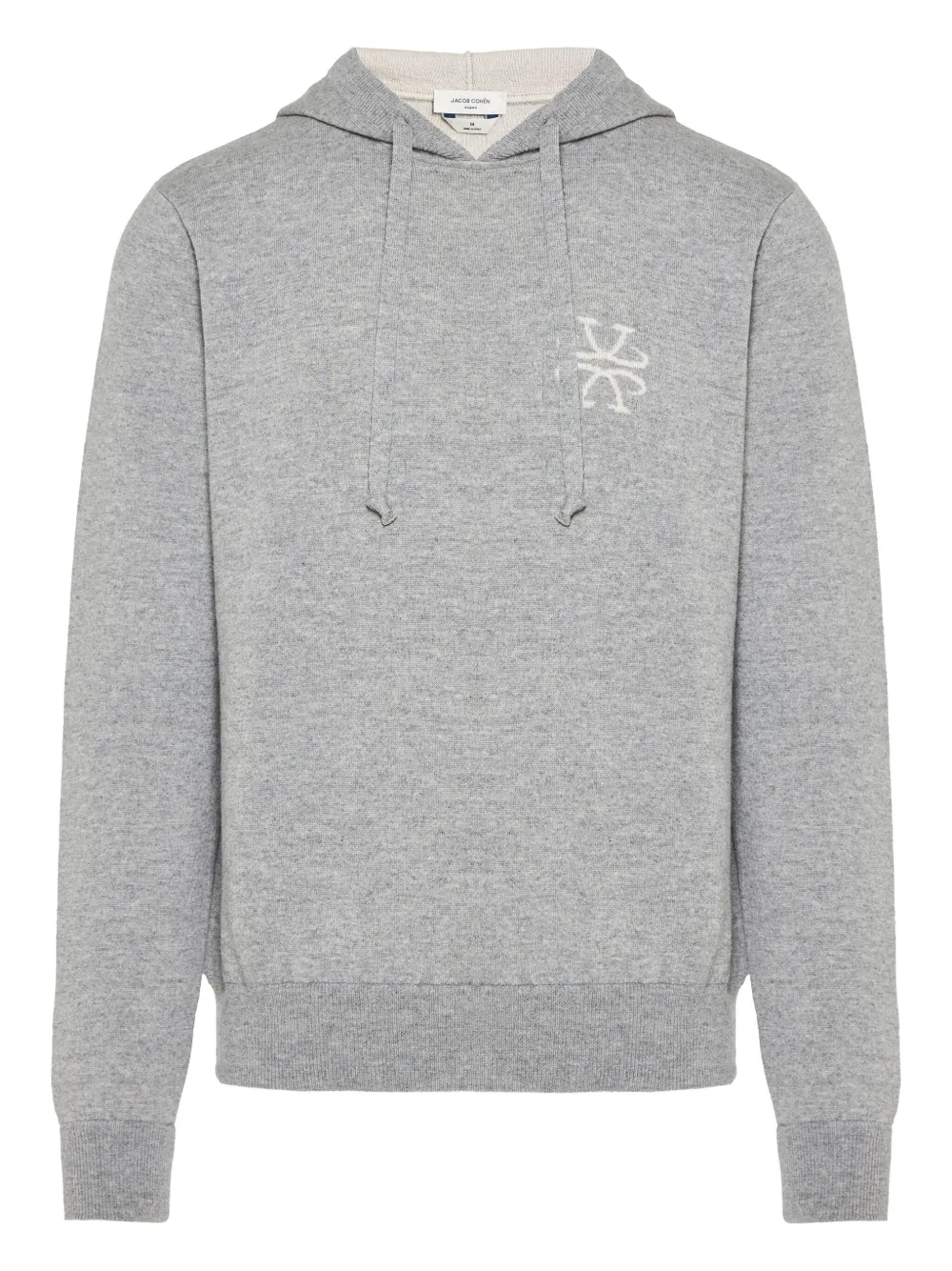 

Худи с вышитым логотипом Jacob Cohen, серый