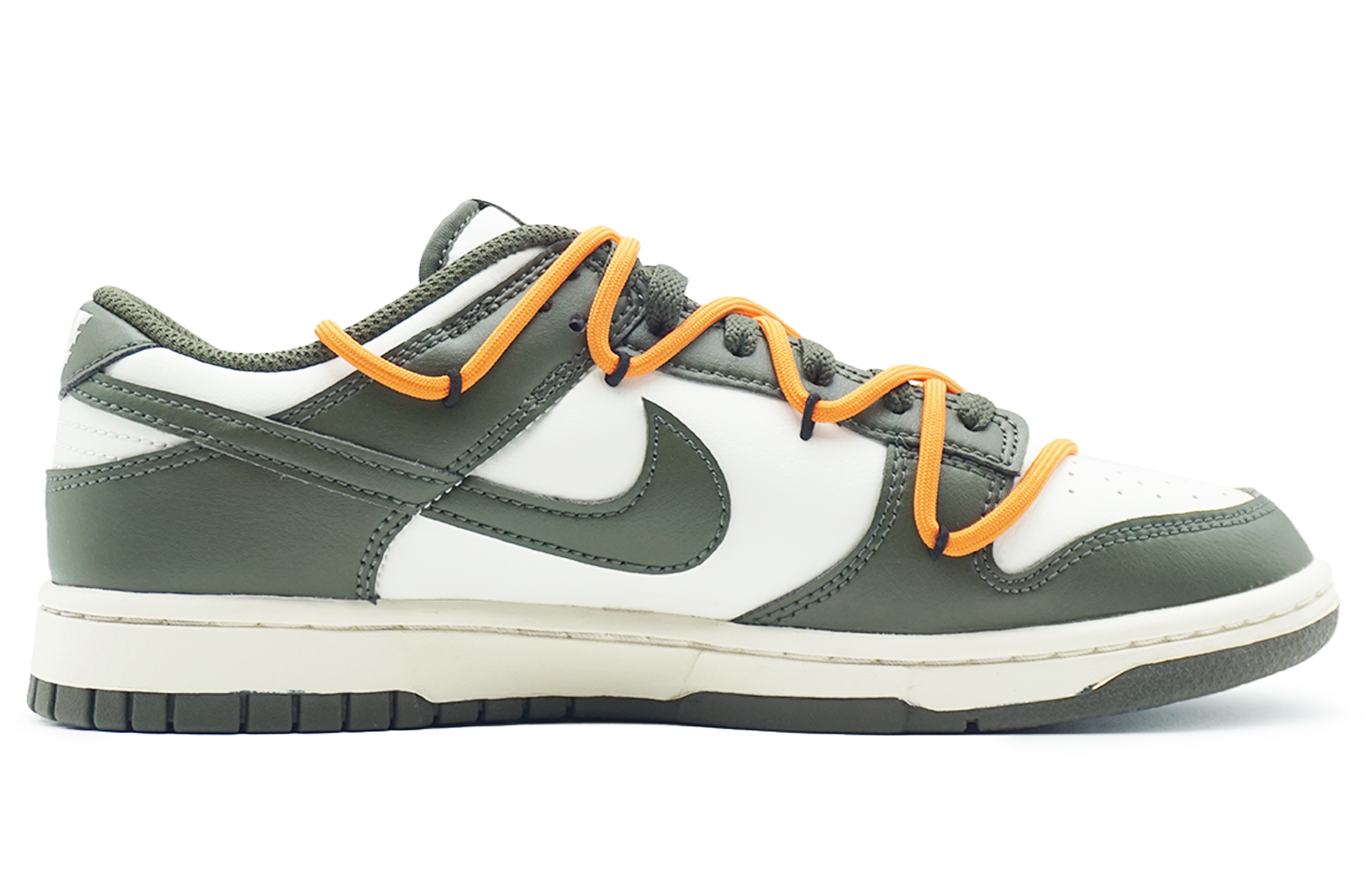 Износостойкие низкие кроссовки Dunk для скейтбординга мужские оранжево- Nike, зеленый — фото 3