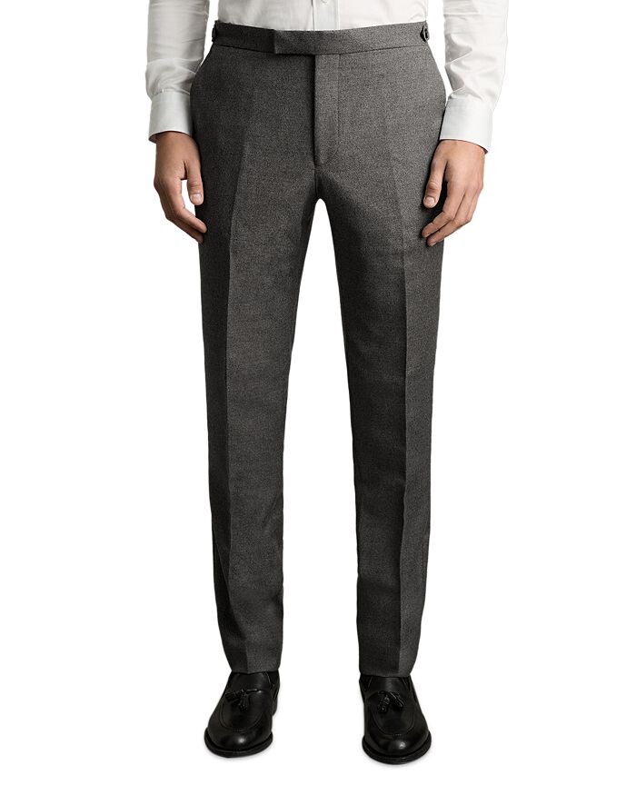 

Фланелевые брюки классического кроя REISS, серый