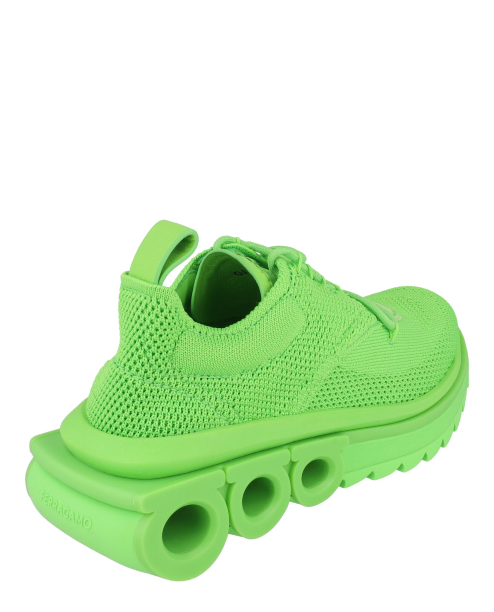 Nima Knit Sneakers - Кроссовки Nima Knit Salvatore Ferragamo, зеленый — фото 3