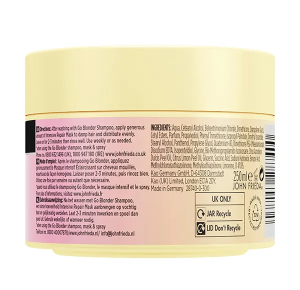 Интенсивная восстанавливающая маска Go Blonder John Frieda, 250 ml — фото 2