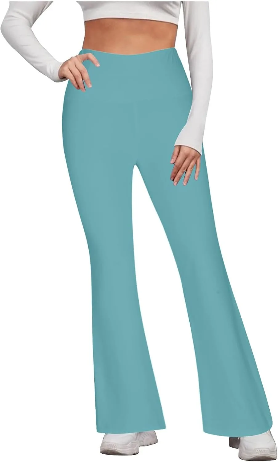 

Женские фларе-йога штаны с высокой талией и контролем живота Zzalalana