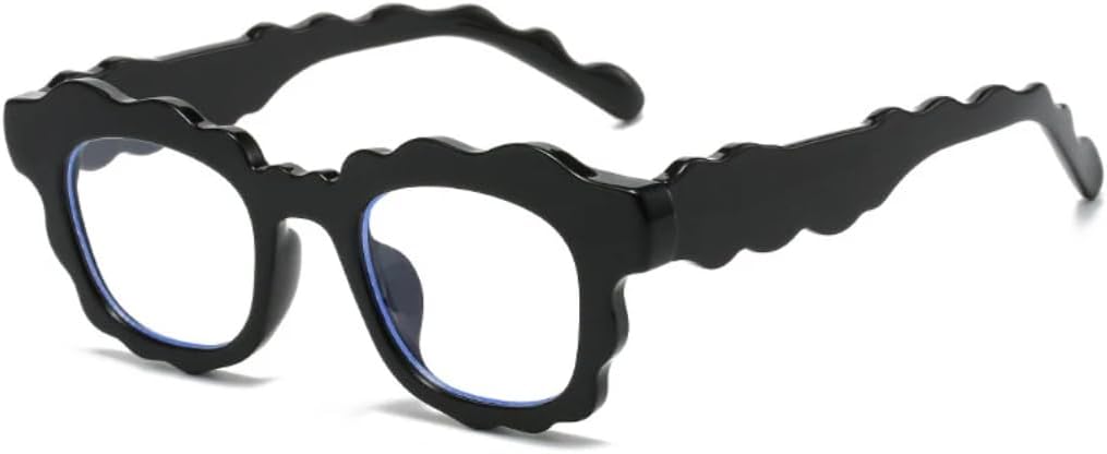 

Модные солнцезащитные очки неправильной квадратной формы из геля для женщин, прозрачные градиентные, с защитой от УФ-излучения UV400, для мужчин. Трендовые и уникальные UATXTAU, Black Clear