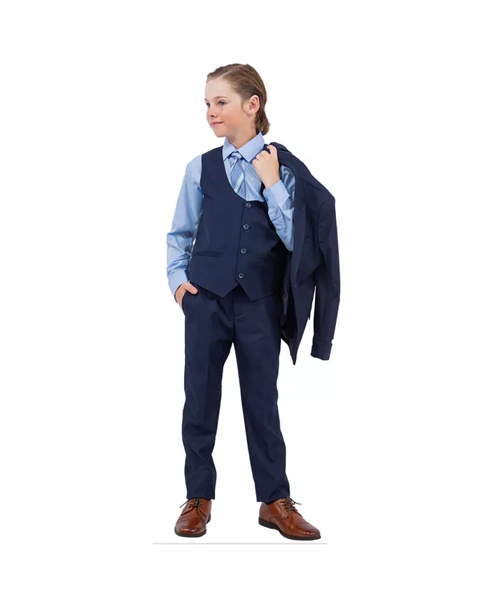 Темно-синий детский костюм для мальчиков (5 предметов) Toddler & Little Boys Suit Stacy Adams — фото 2