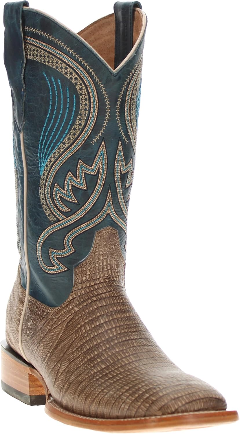 

Мужские ковбойские сапоги Vaccari Nash из натуральной кожи с тиснением под ящерицу и широким квадратным носком, Orix