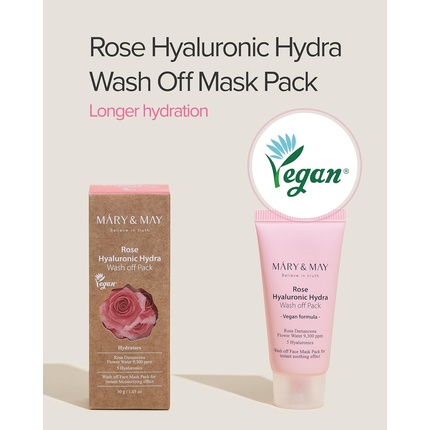 Гель для умывания Mary&May — Mary & May Rose Hyaluronic Hydra Смываемая упаковка, 30 г — фото 2