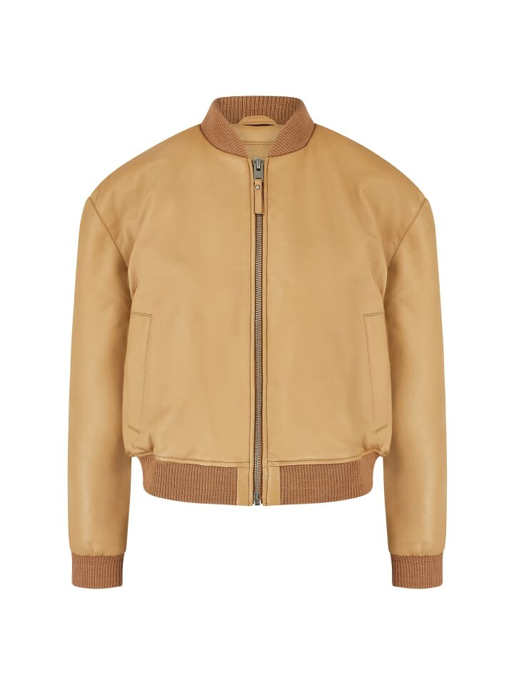 

Кожаная куртка Bolongaro Trevor MINIMAL BOMBER, цвет taffy