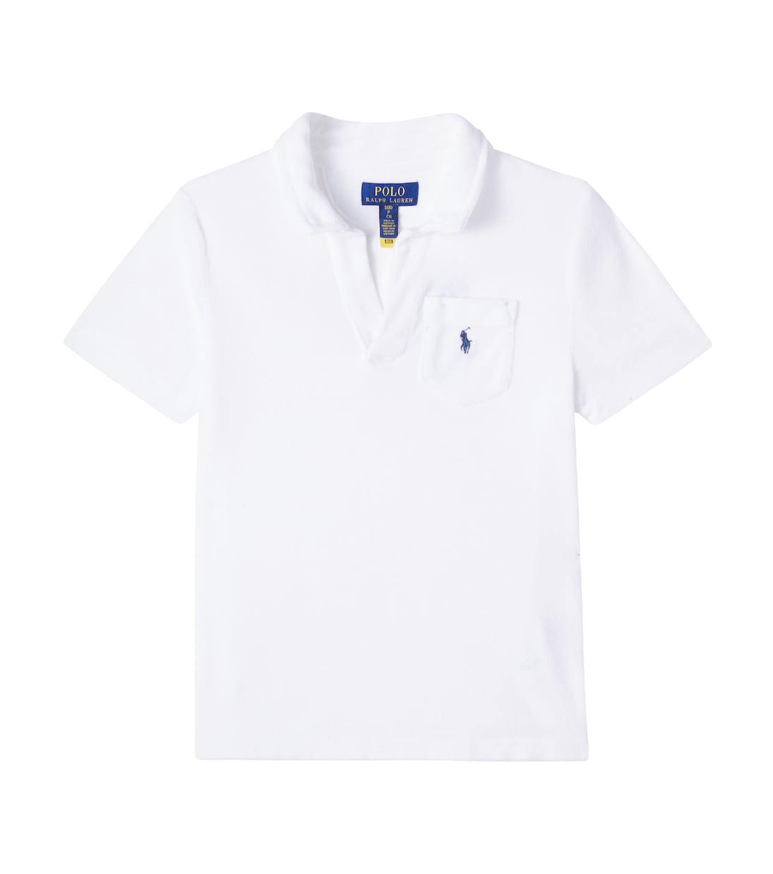 

Хлопковая поло с добавками Polo Ralph Lauren Kids, белый