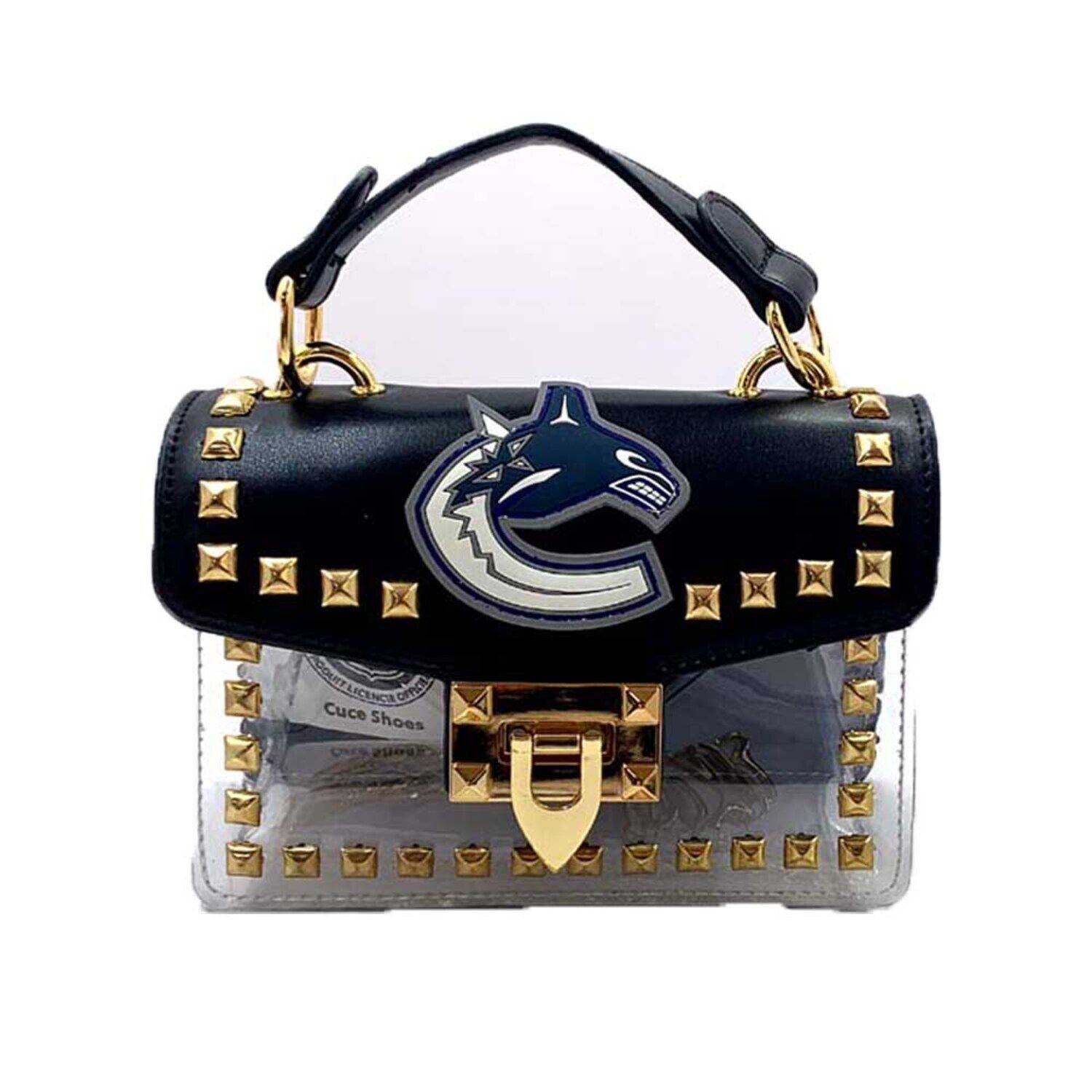 

Прозрачная сумка через плечо Cuce Vancouver Canucks с заклепками