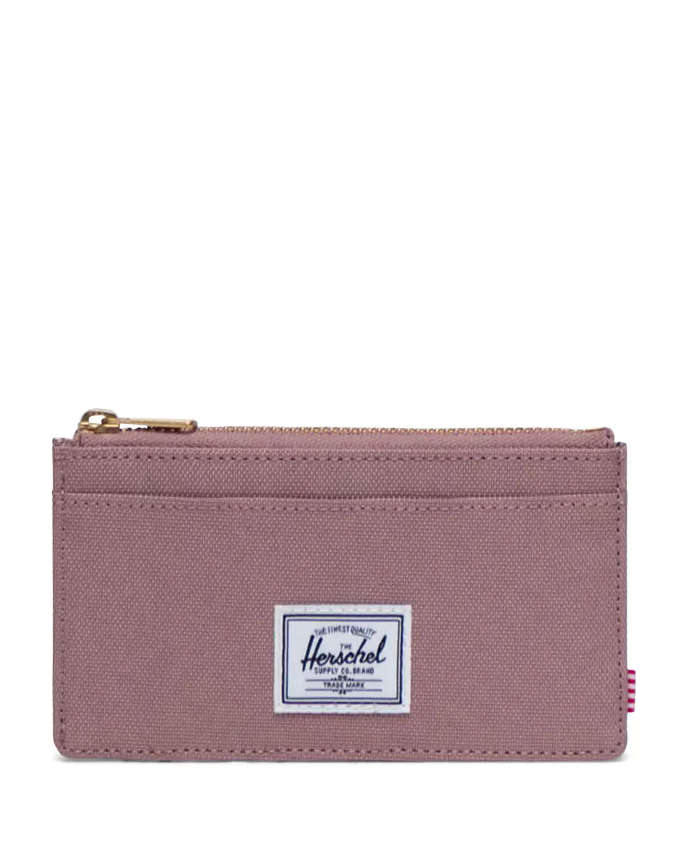 

Розовая экологическая визитница унисекс на молнии Herschel, розовый