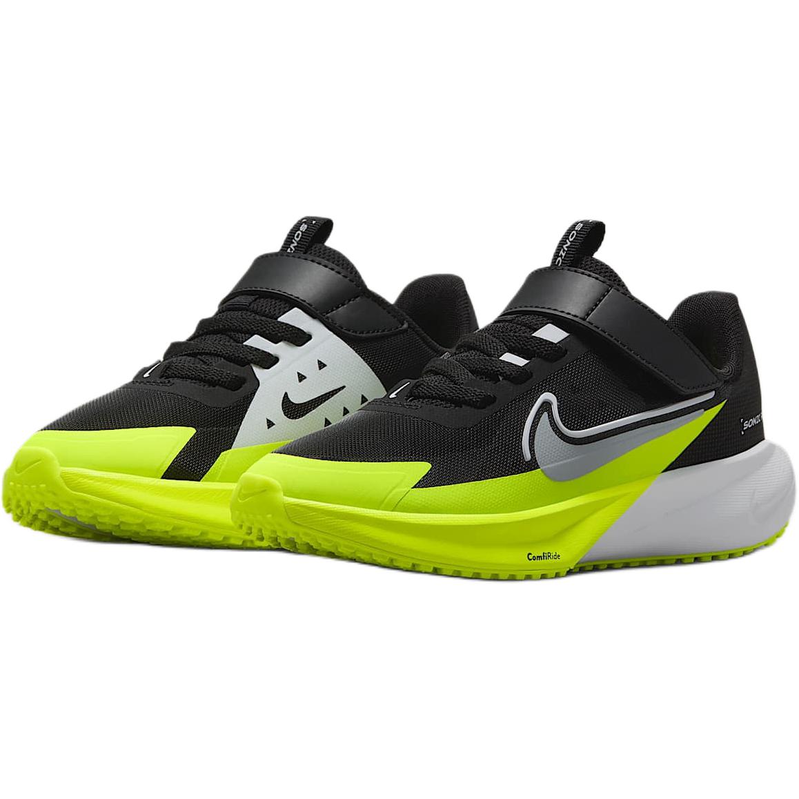 Nike Sonic Fly устойчивые к истиранию низкие кроссовки для бега black green детские — фото 4