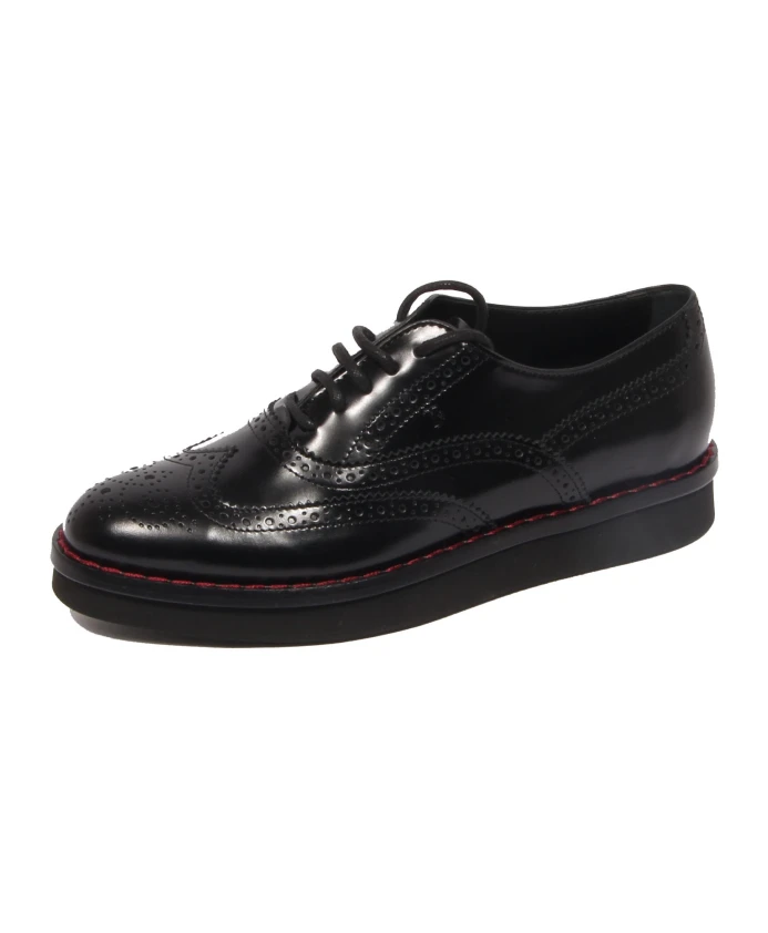 Кожаные мокасины francesina bucature Tod'S, черный