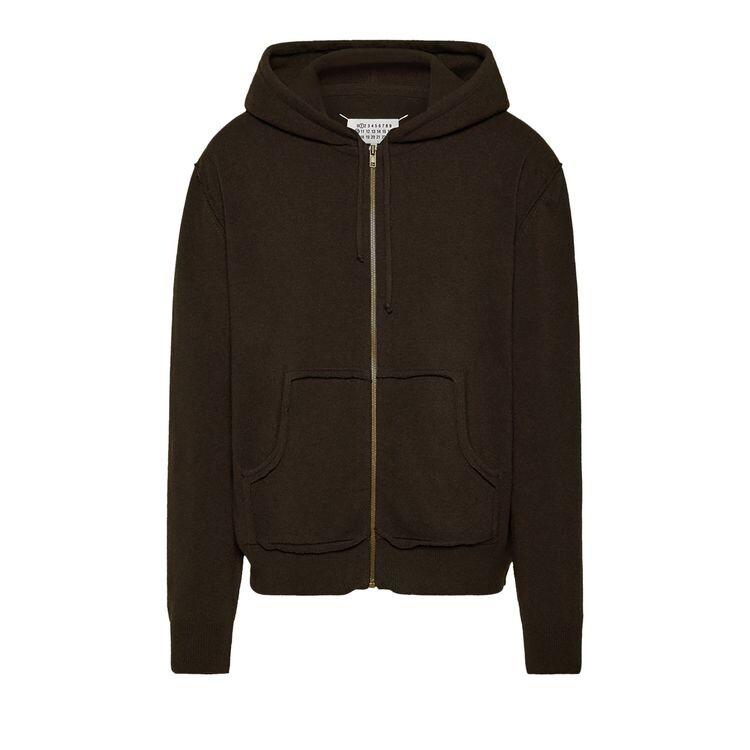 

Худи Maison Margiela Zipped Hoodie Dark Brown, коричневый