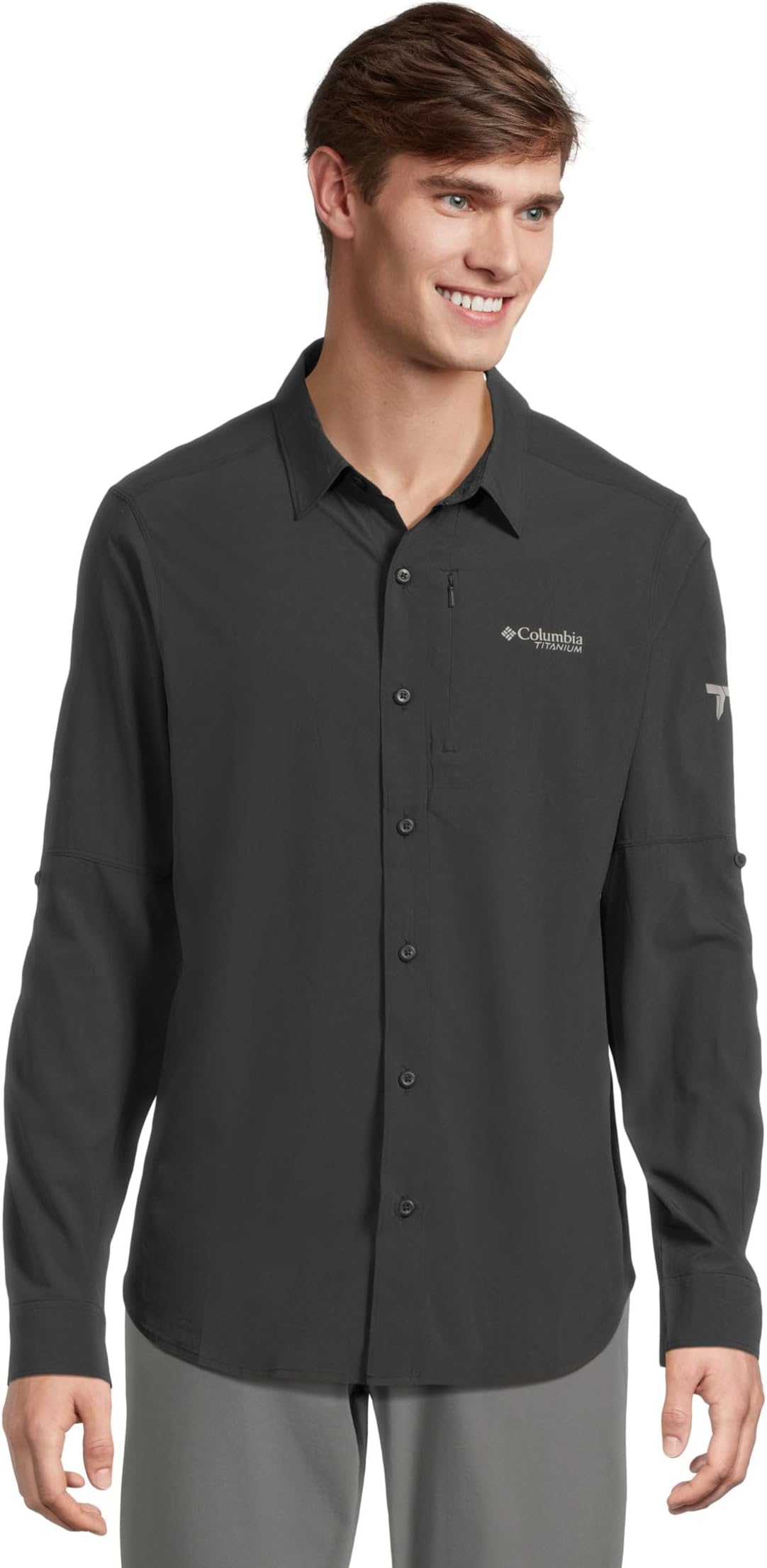 

Лонгслив Columbia Cirque River Vented Woven Long Sleeve, черный