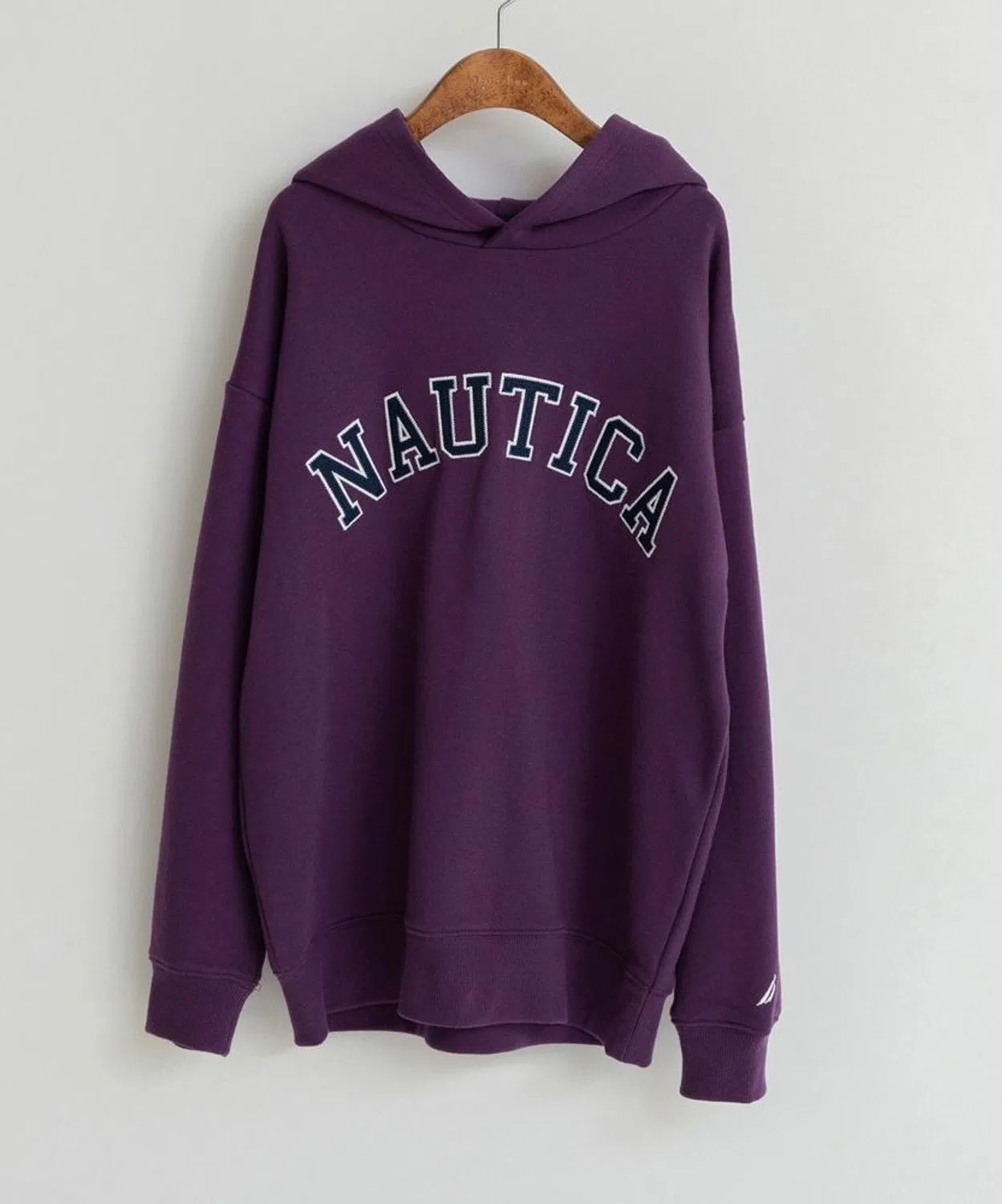 Парка с аппликацией Nautica из хлопка и полиэстера, фиолетовая