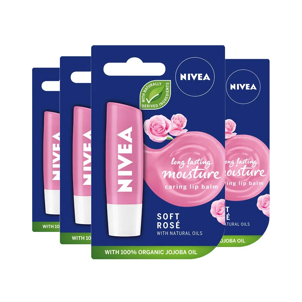 Бальзам для губ NIVEA Lip Rose, 4 шт. Nivea