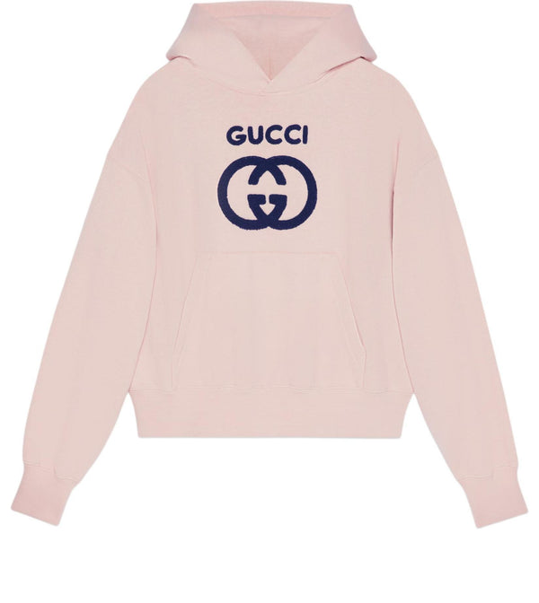 

Толстовка cotton jersey sweatshirt with embroidery 'light pink' Gucci, розовый