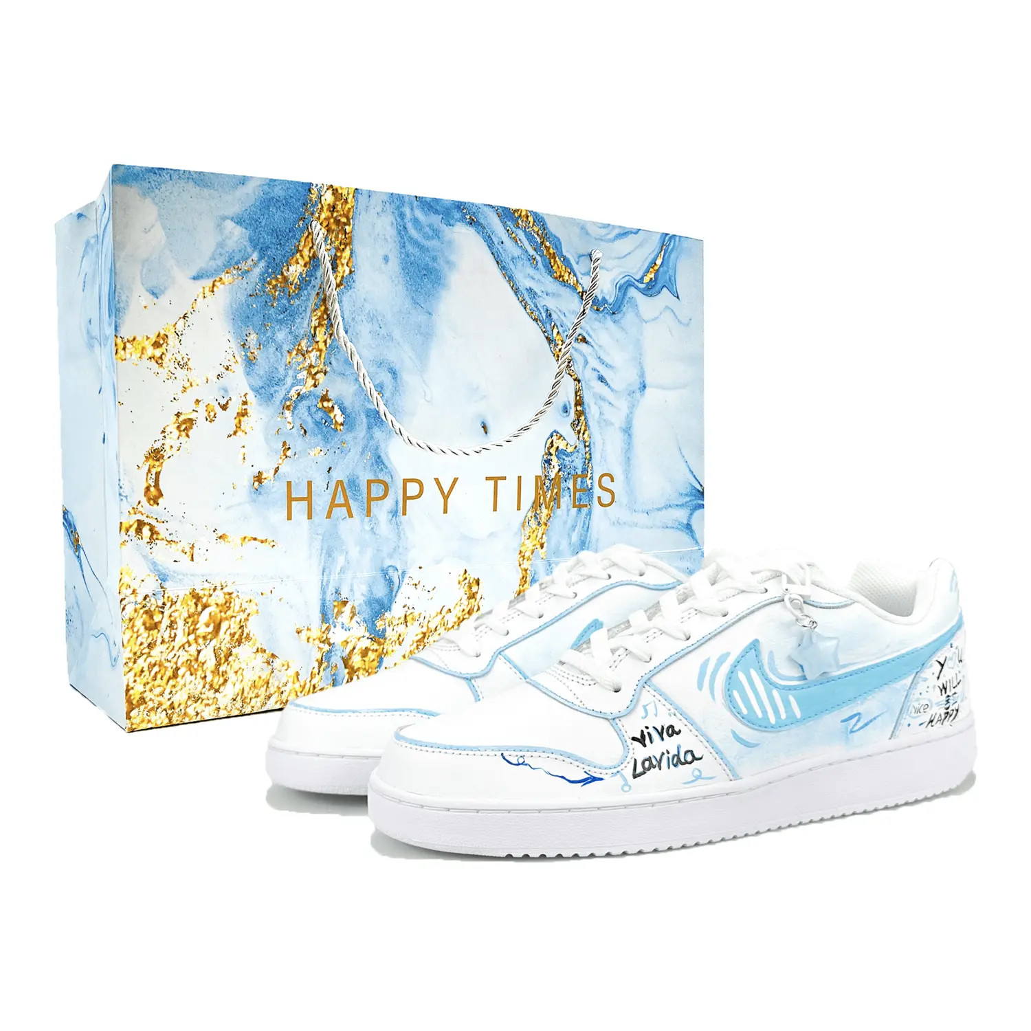 

Nike Низкие противоскользящие кроссовки для скейтбординга EBERNON, мужские, белые, синие