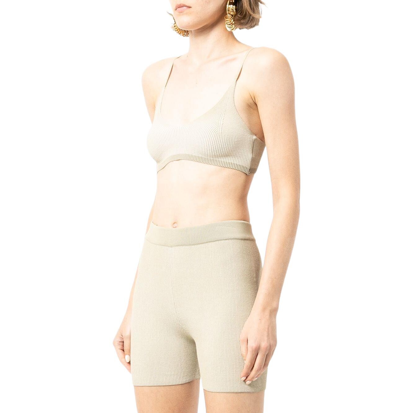 Повседневные шорты женские телесного цвета Jacquemus — фото 2