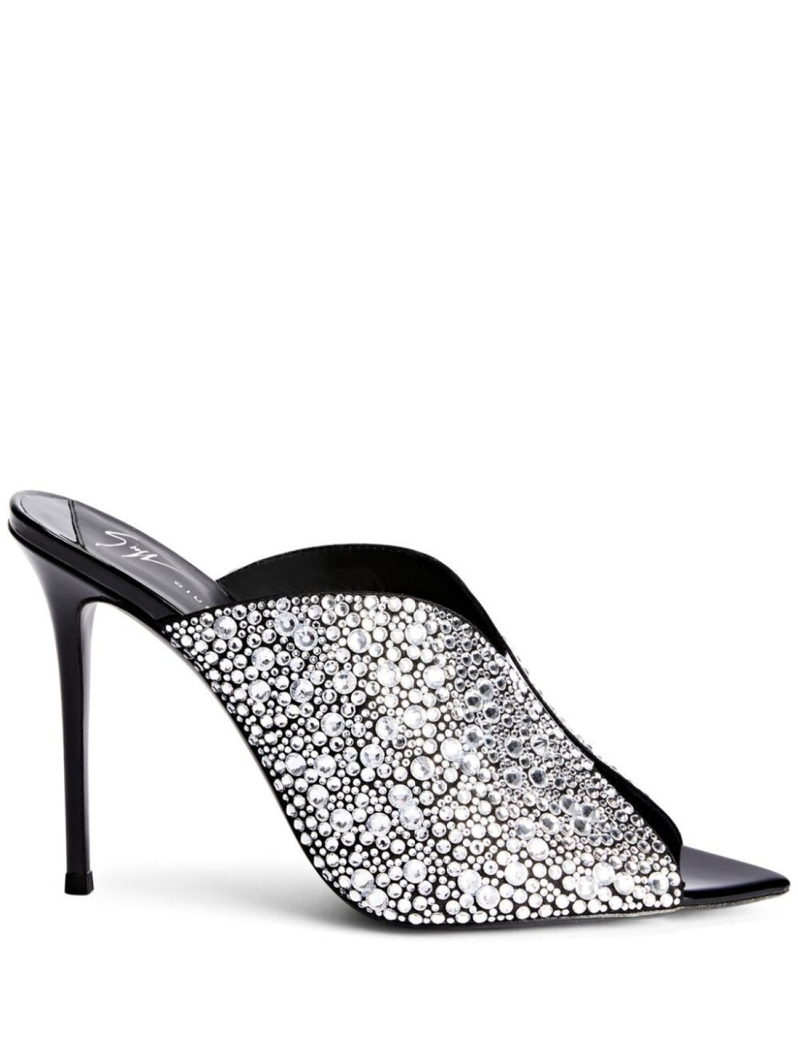 Giuseppe Zanotti мюли Intriigo Crystal, черный