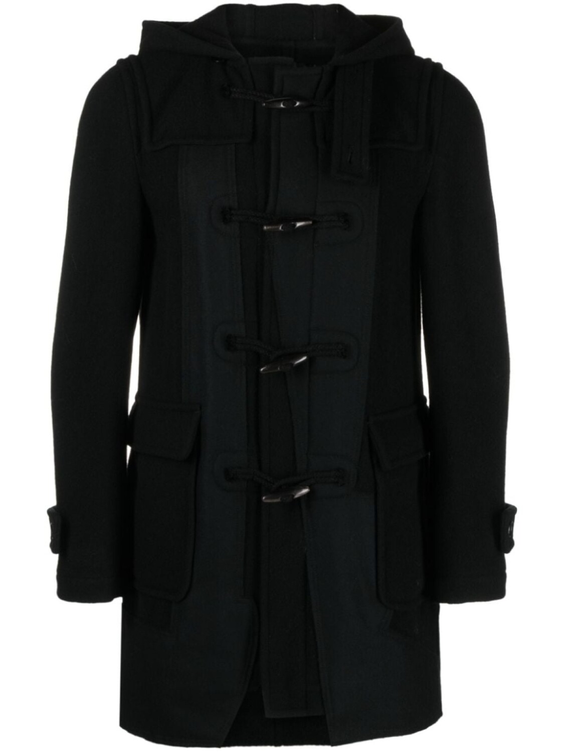 

Black Comme Des Garçons пальто с объемным капюшоном, черный