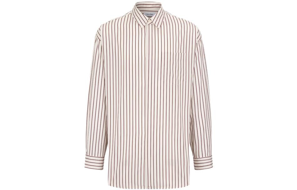

Мужская рубашка Calvin Klein, цвет Brown line stripe