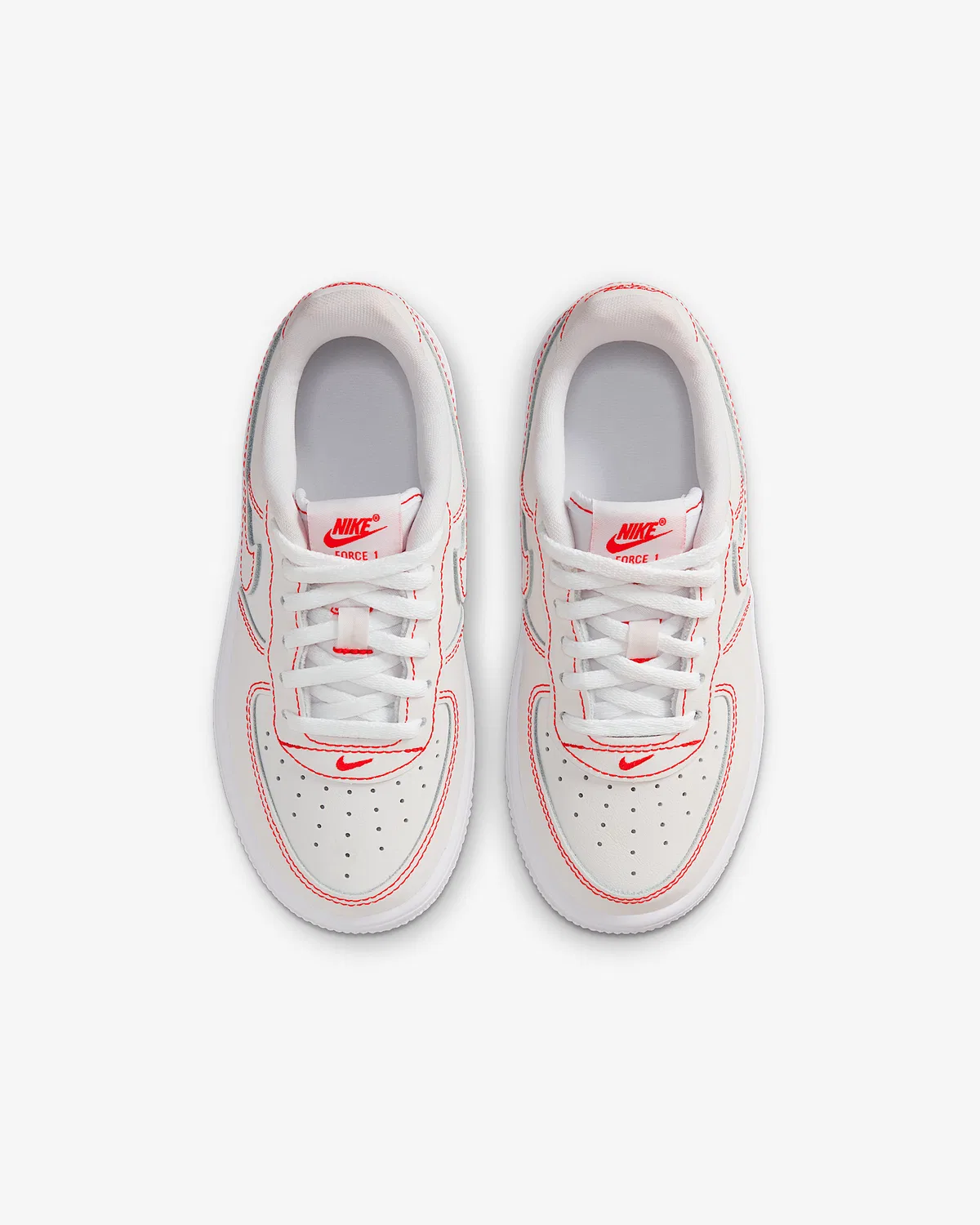 Детские кроссовки Nike Force 1 Low LV8 1, White/University Red — фото 4