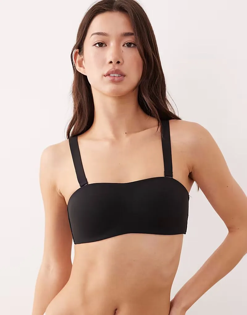 Бюстгальтер-бандо без бретелей Calvin Klein Adapt, черный — фото 4