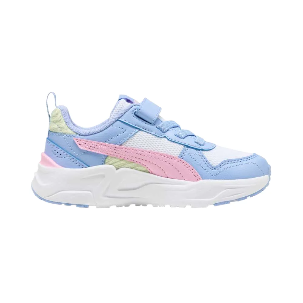 Trinity 2 Fabric Cushioning Low top Casual Shoes Kids' PUMA, puma белый-bright розовый-lavender — фото 3